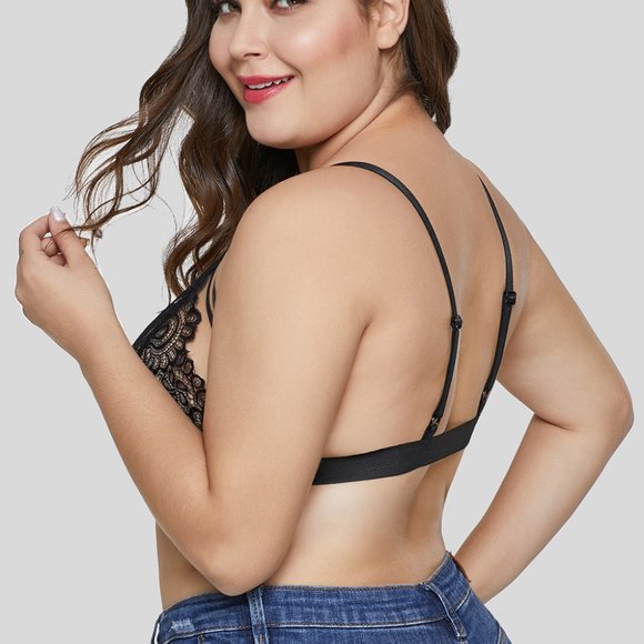 New Sexy Black Wild Obsession Plus Bralette Top* - Picture 4 of 6